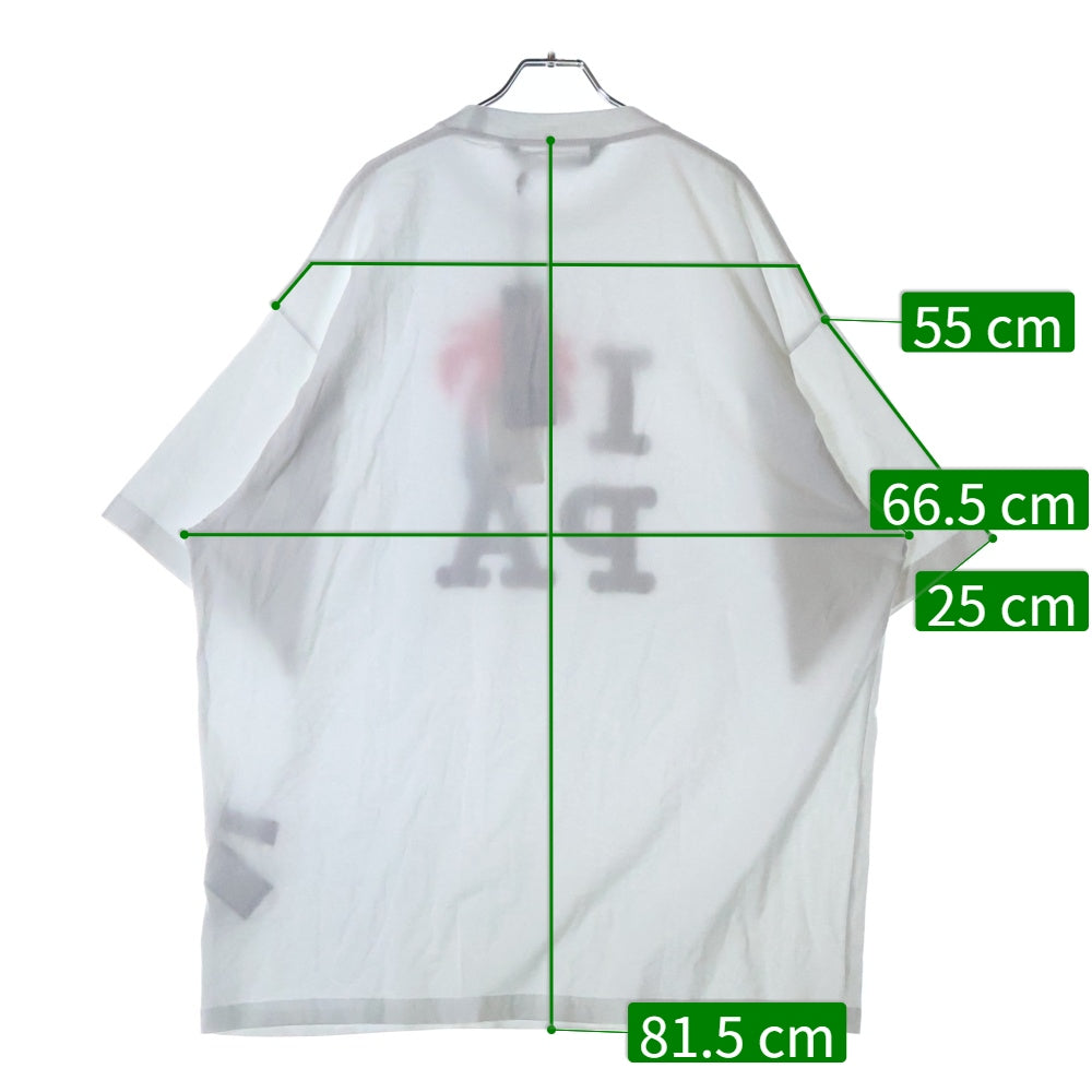 Palm Angels(パームエンジェルス) I Love Pa Classic フロントプリント 半袖Tシャツ ホワイト PMAA066S23JER0020184