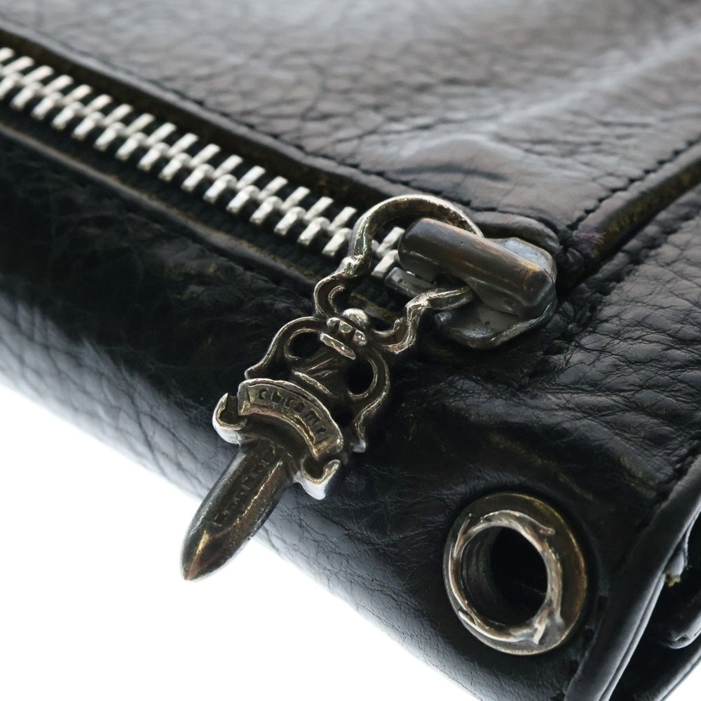 CHROME HEARTS(クロムハーツ) WAVE ウェーブ レザーウォレット 財布 ブラック BCA374