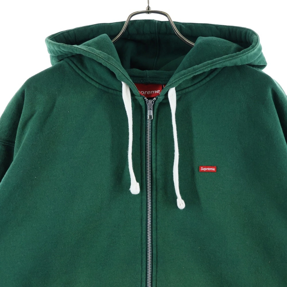 SUPREME(シュプリーム) 22AW Small Box Drawcord Zip Up Hooded Sweatshirt スモールボックスロゴ ドローコード ジップアップパーカー グリーン