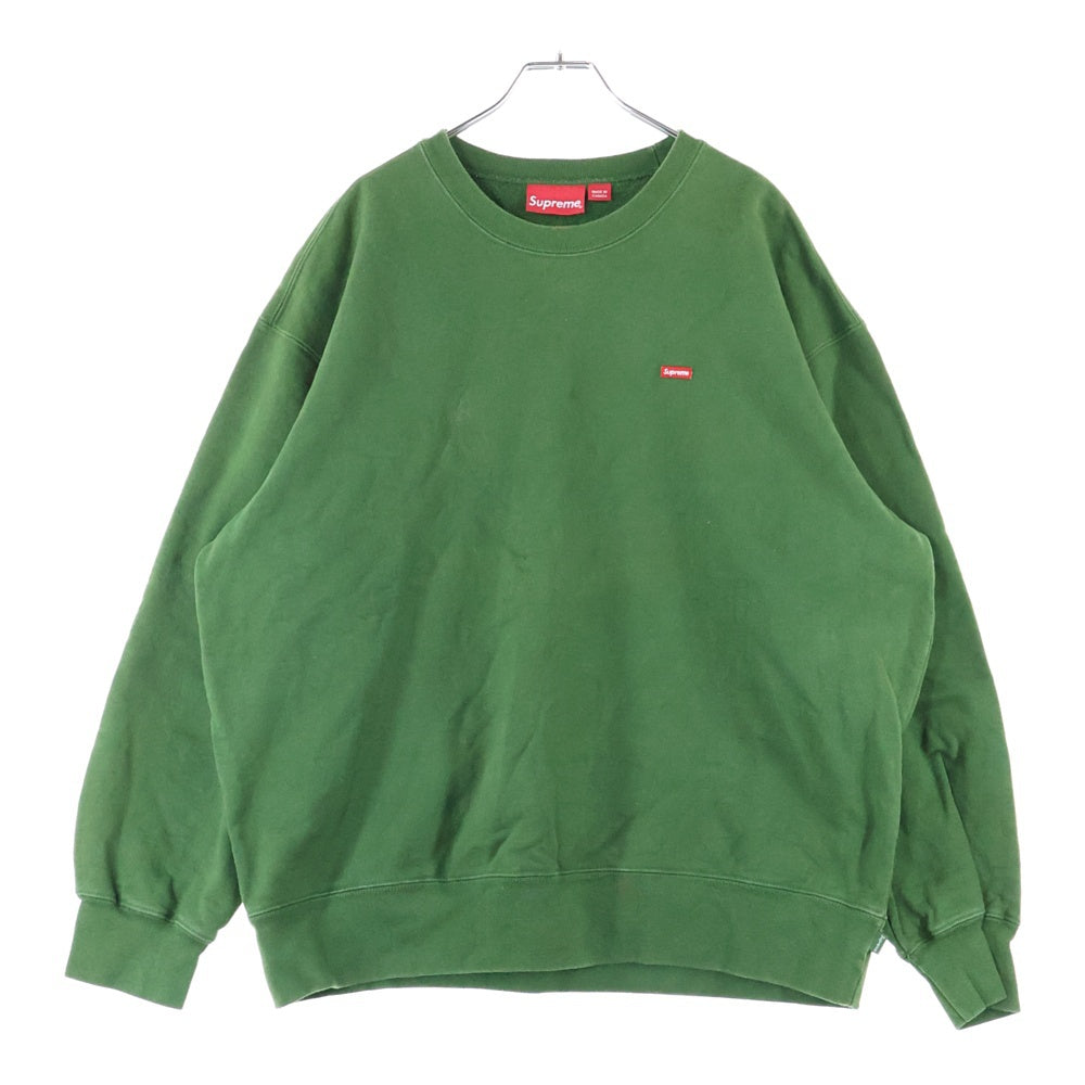 SUPREME(シュプリーム) 20AW Small Box Crewneck スモールボックスロゴ クルーネック 長袖スウェットトレーナー カーキ