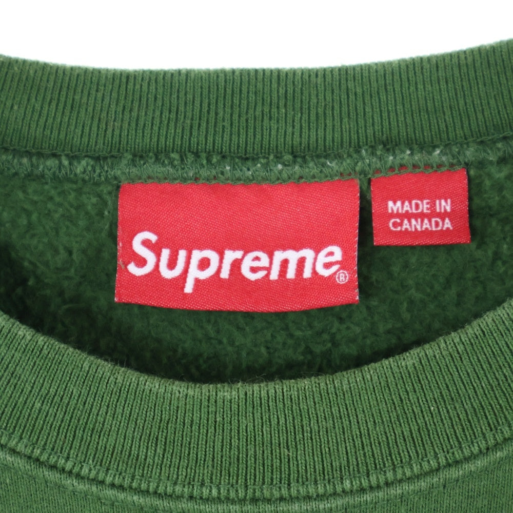 SUPREME(シュプリーム) 20AW Small Box Crewneck スモールボックスロゴ クルーネック 長袖スウェットトレーナー カーキ
