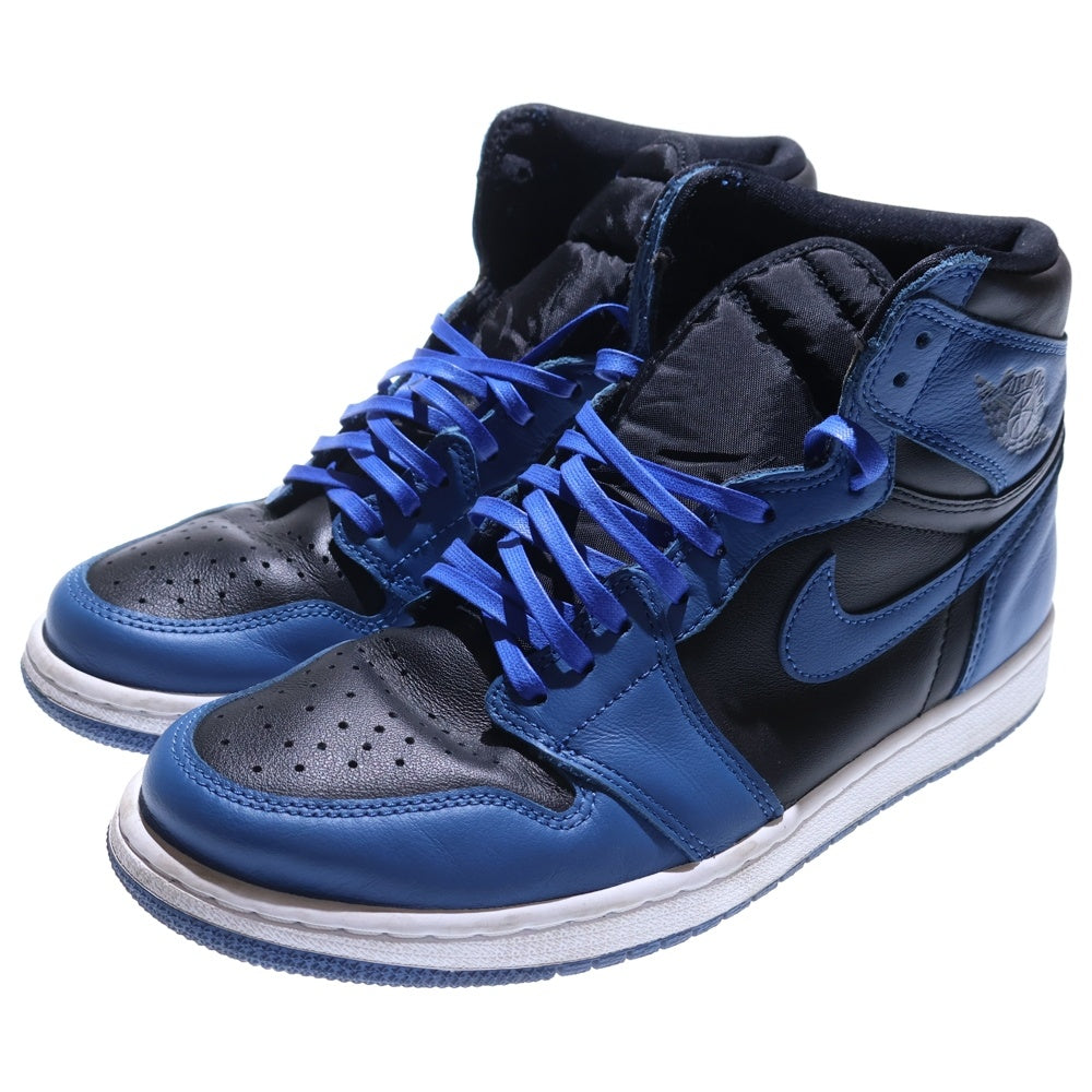 NIKE(ナイキ) AIR JORDAN 1 RETRO HIGH OG DARK MARINA BLUE エアジョーダン1 レトロ ダークマリーナブルー ハイカットスニーカー ブラック/ブルー US9/27cm 555088-404