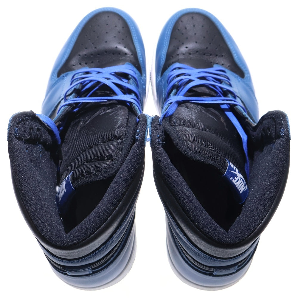 NIKE(ナイキ) AIR JORDAN 1 RETRO HIGH OG DARK MARINA BLUE エアジョーダン1 レトロ ダークマリーナブルー ハイカットスニーカー ブラック/ブルー US9/27cm 555088-404