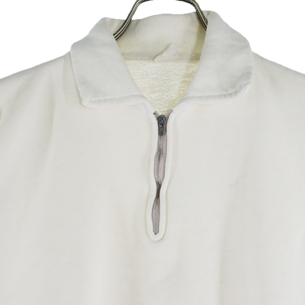 VINTAGE(ヴィンテージ) 50s SPORTSWEAR H/Z SWEAT SHIRTS ハーフジップ スウェット長袖シャツ ホワイト