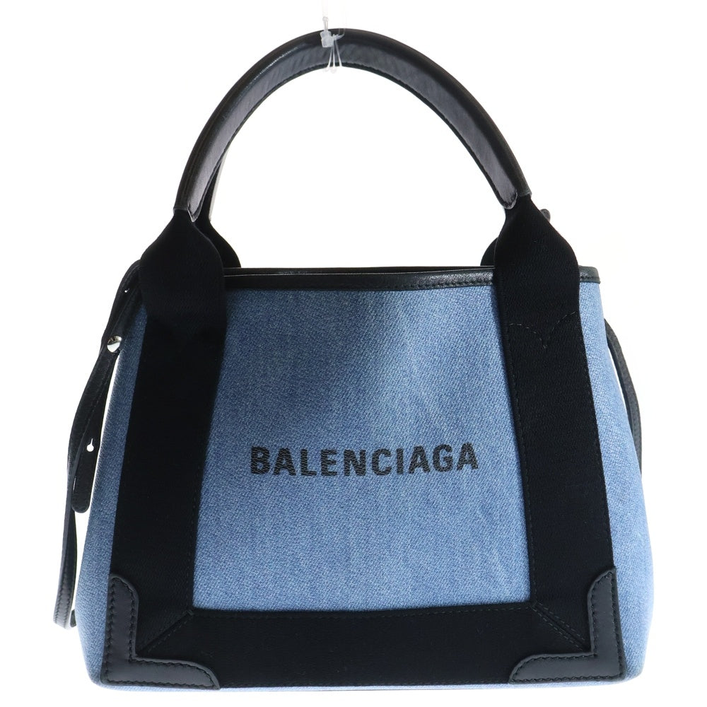 BALENCIAGA(バレンシアガ) ネイビーカバスXS キャンバス トートバッグ インディゴ 390346