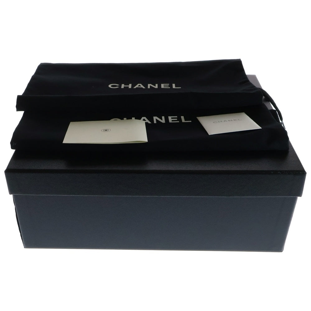 CHANEL(シャネル) Ruched Satin Crystal CC Short Boots ルーシュ サテン クリスタル CC ショートブーツ レザー ブラック レディース