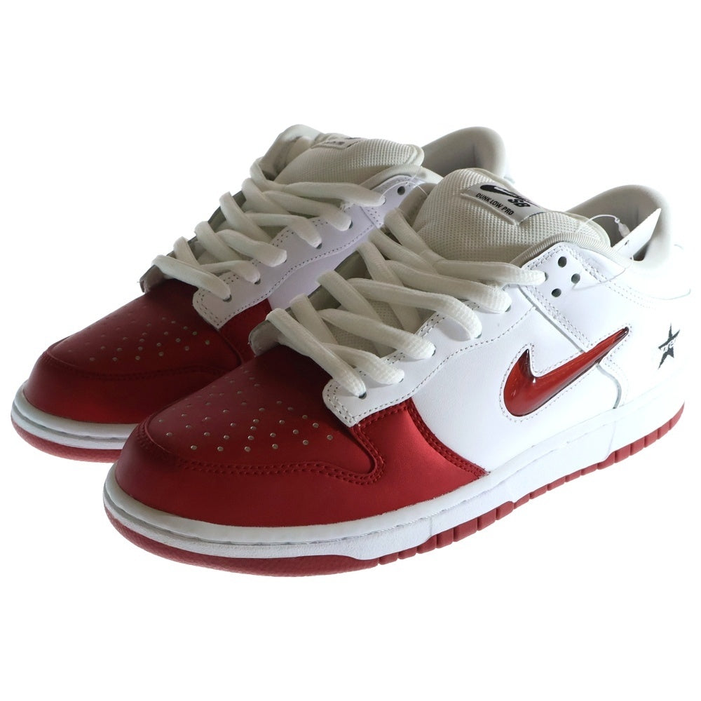 NIKE SB(ナイキエスビー) 19AW ×SUPREME DUNK LOW VARSITY RED WHITE シュプリーム ダンク バーシティレッド ローカットスニーカー US9.5/27.5cm CK3480-600