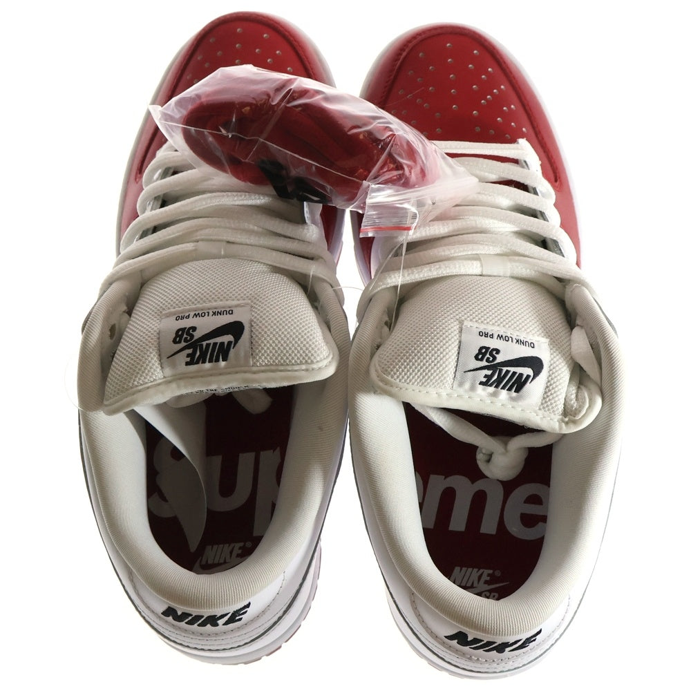 NIKE SB(ナイキエスビー) 19AW ×SUPREME DUNK LOW VARSITY RED WHITE シュプリーム ダンク バーシティレッド ローカットスニーカー US9.5/27.5cm CK3480-600