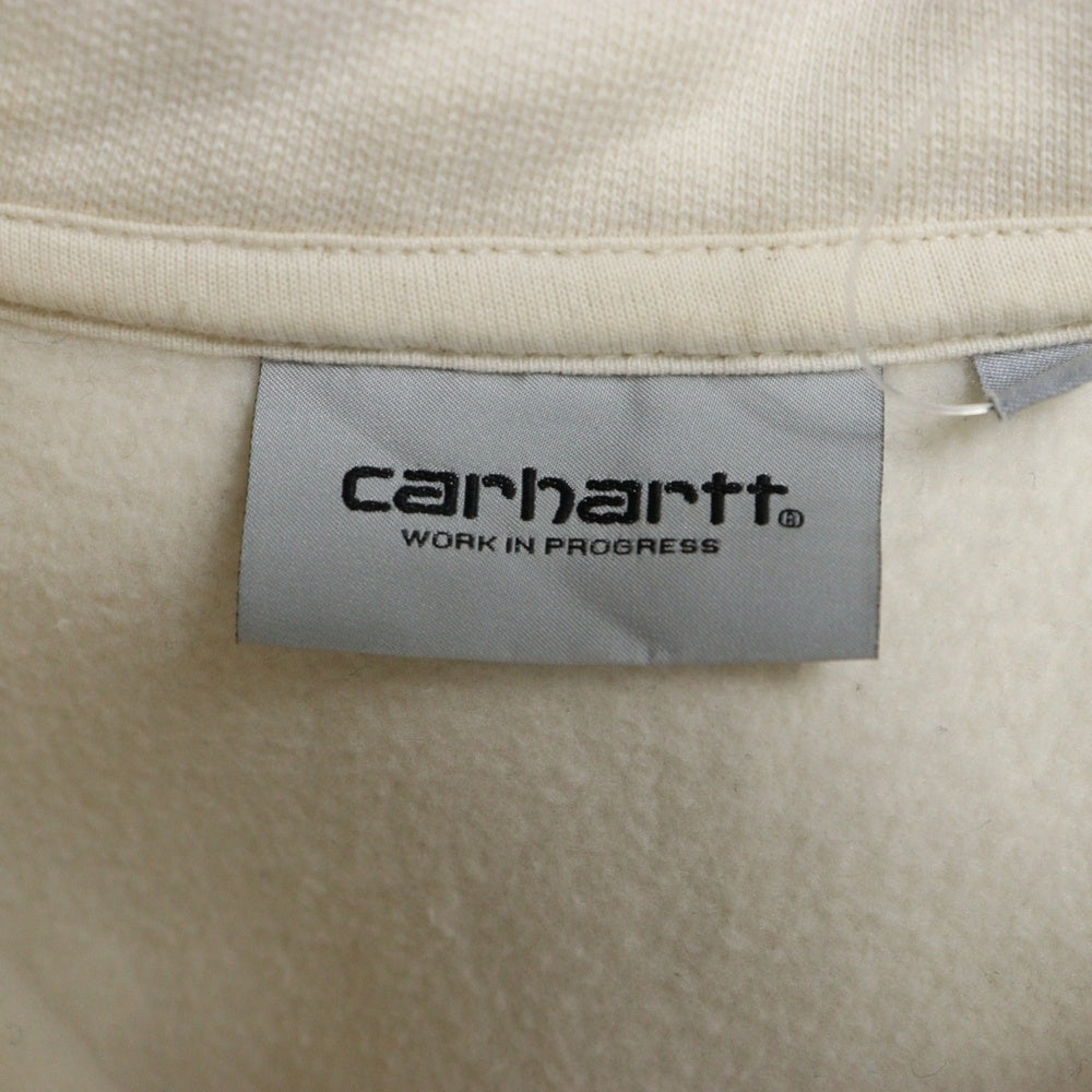 Carhartt WIP(カーハート ダブリューアイピー) ハーフジップ アメリカン スクリプト スウェットシャツ アイボリー 1027014-23F