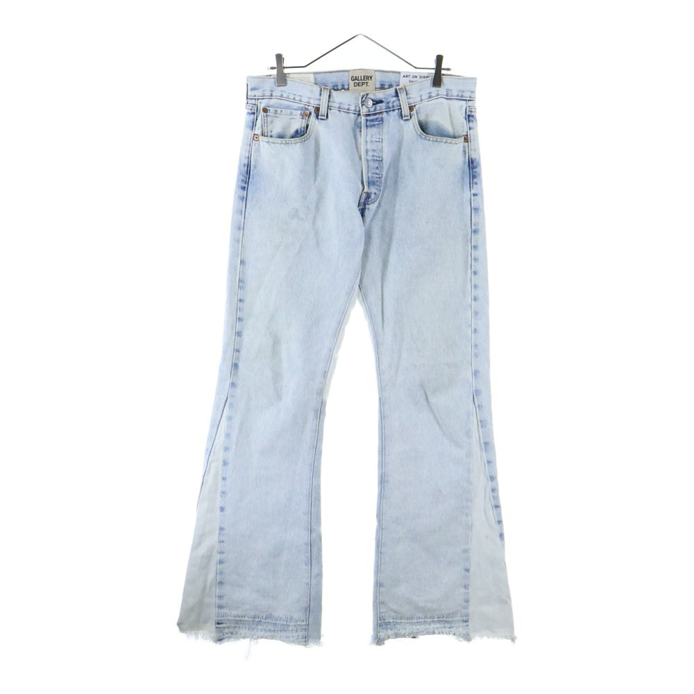 GALLERY DEPT.(ギャラリーデプト) 90210 La Flare Jeans ラ フレア 再構築デニムボタンフライ ダメージ加工フレアロングデニムパンツ インディゴブルー