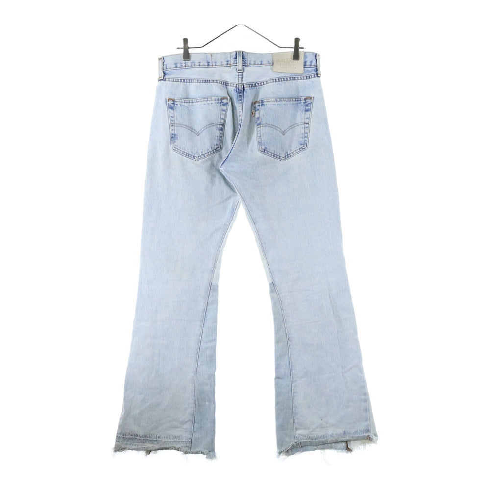 GALLERY DEPT.(ギャラリーデプト) 90210 La Flare Jeans ラ フレア 再構築デニムボタンフライ ダメージ加工フレアロングデニムパンツ インディゴブルー
