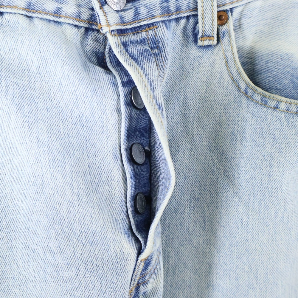 GALLERY DEPT.(ギャラリーデプト) 90210 La Flare Jeans ラ フレア 再構築デニムボタンフライ ダメージ加工フレアロングデニムパンツ インディゴブルー