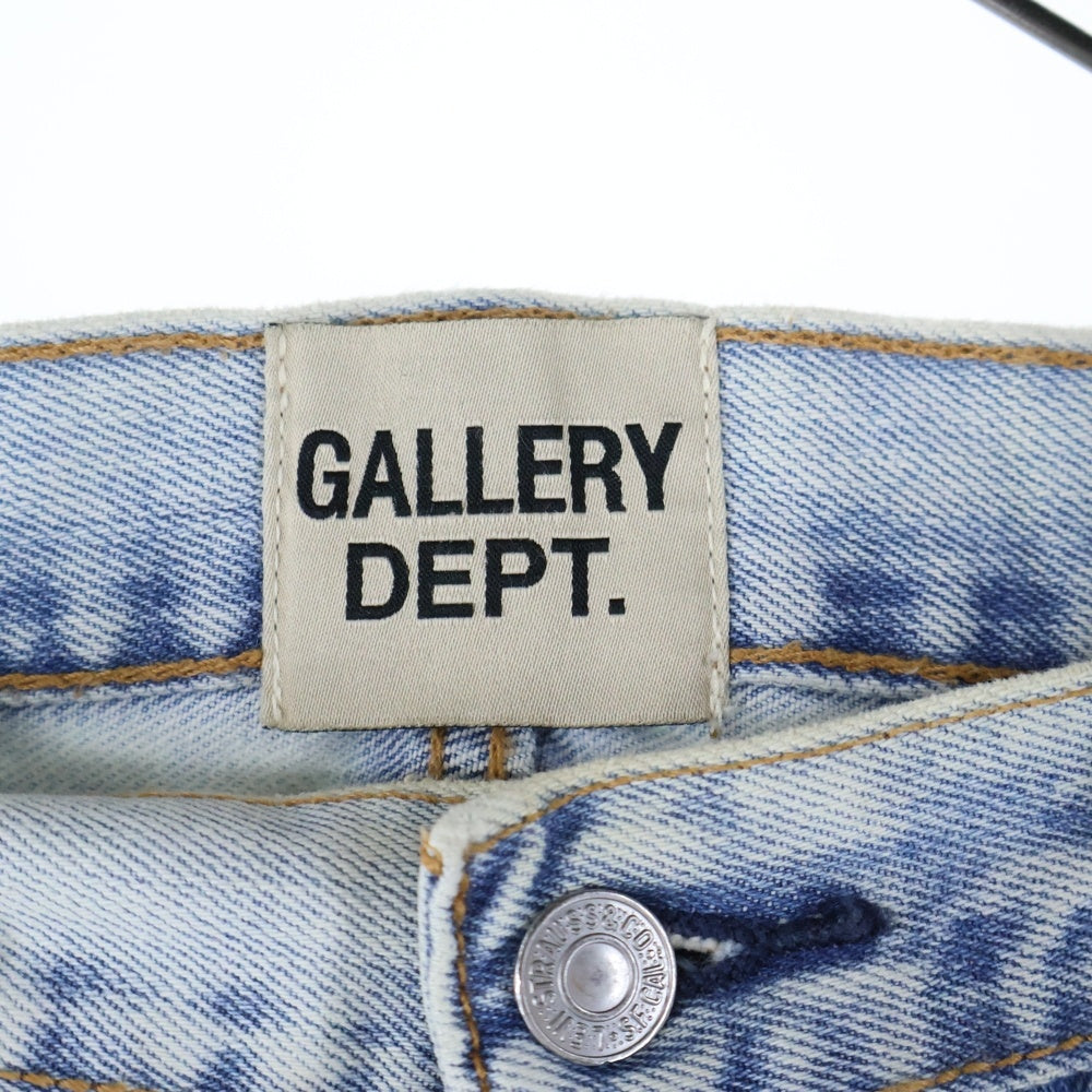 GALLERY DEPT.(ギャラリーデプト) 90210 La Flare Jeans ラ フレア 再構築デニムボタンフライ ダメージ加工フレアロングデニムパンツ インディゴブルー
