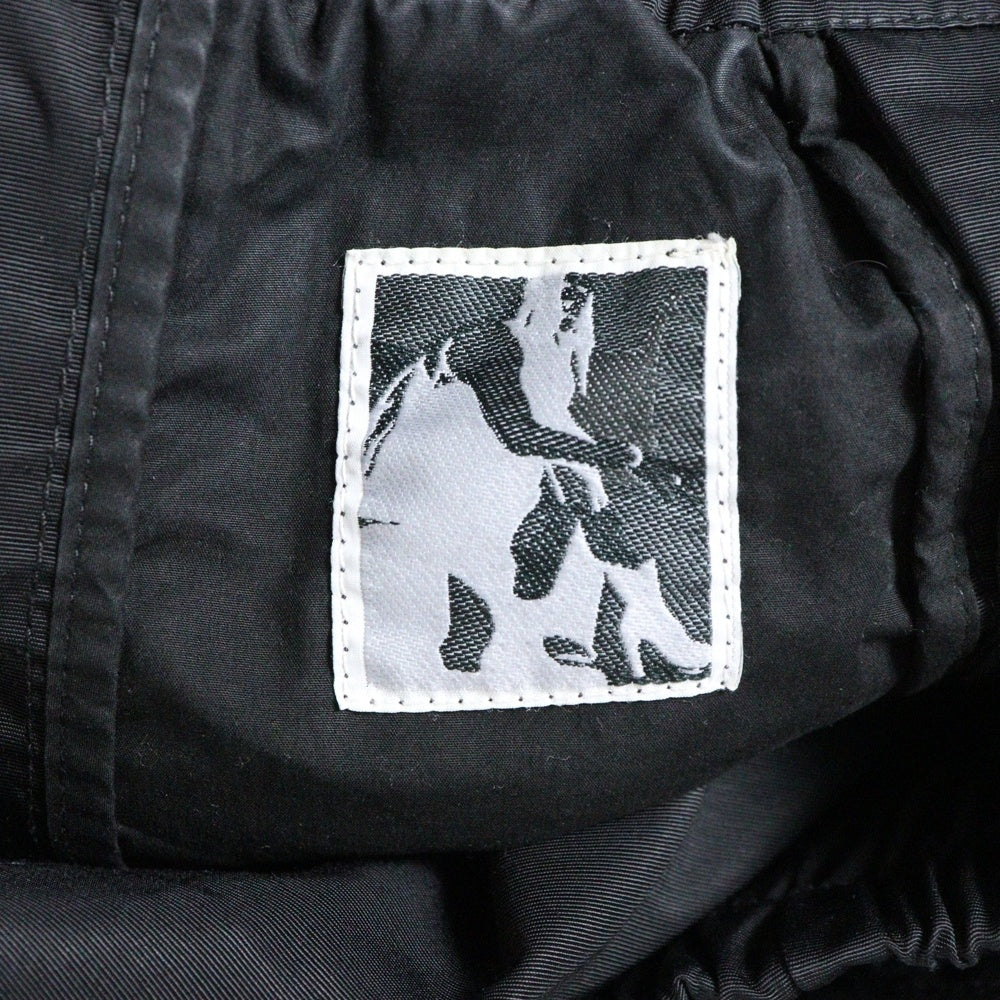 DRKSHDW(ダークシャドウ) 22SS PUSHER PANTS サイドボタンナイロンプッシャーロングパンツ ブラック DU01B7393-MU