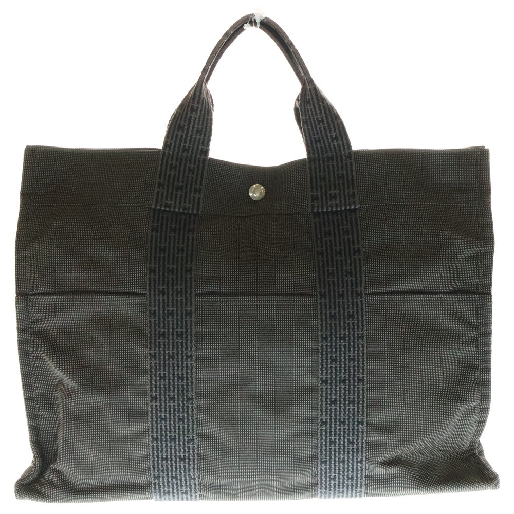 HERMES(エルメス) エールラインMM ハンドバッグ キャンバス グレー