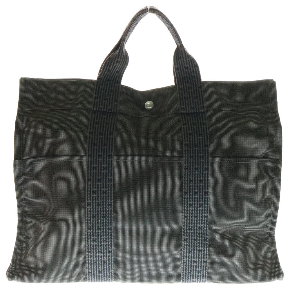 HERMES(エルメス) エールラインMM ハンドバッグ キャンバス グレー