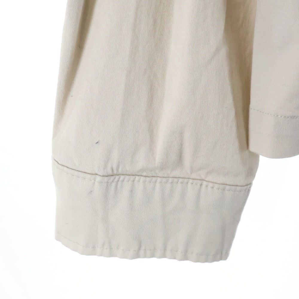 Abercrombie&Fitch(アバクロンビーアンドフィッチ) フロントボタン 2ポケット コットン 長袖シャツ ロングスリーブ アイボリー