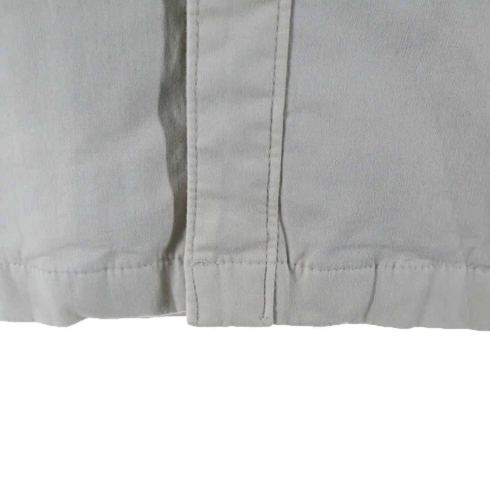 Abercrombie&Fitch(アバクロンビーアンドフィッチ) フロントボタン 2ポケット コットン 長袖シャツ ロングスリーブ アイボリー