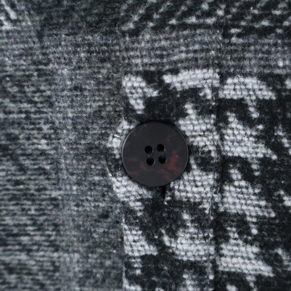 NO BRAND(ノーブランド) カラーブロック 長袖シャツ ロングスリーブ グレー