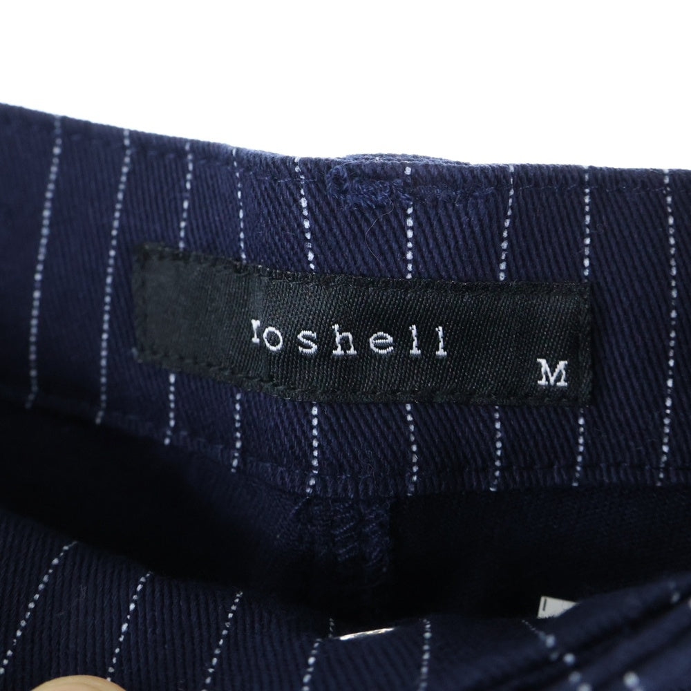 roshell(ロシェル) ストライプ柄 ジップフライ スキニーパンツ ネイビー