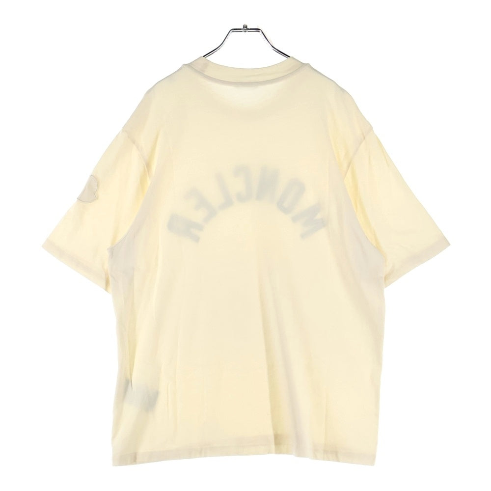 MONCLER(モンクレール) 22SS フロントフェルトロゴ 半袖Tシャツ カットソー オフホワイト H20918C00038 8390T