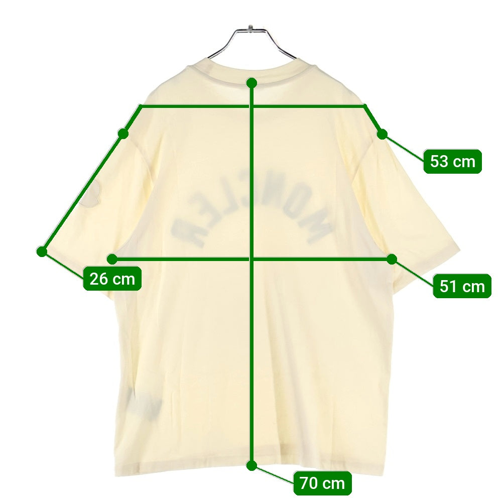 MONCLER(モンクレール) 22SS フロントフェルトロゴ 半袖Tシャツ カットソー オフホワイト H20918C00038 8390T