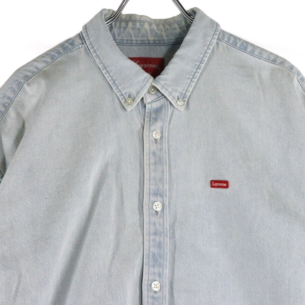 SUPREME(シュプリーム) 24SS Small Box Shirt Washed Denim スモールボックスロゴ ウォッシュドデニム 長袖シャツ ジャケット インディゴ