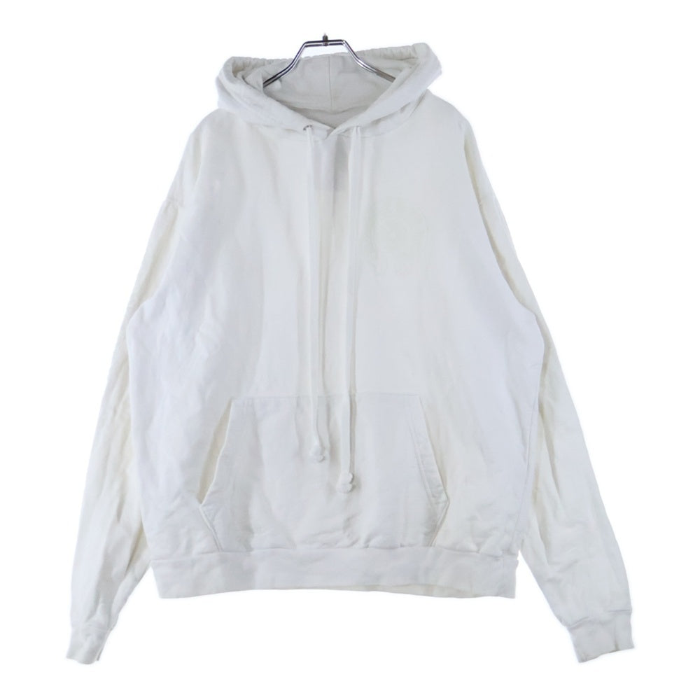 CHROME HEARTS(クロムハーツ) WWW.CHROMEHEARTS.COM HOODIE オンライン限定ホースシューバックプリントプルオーバーパーカー ホワイト