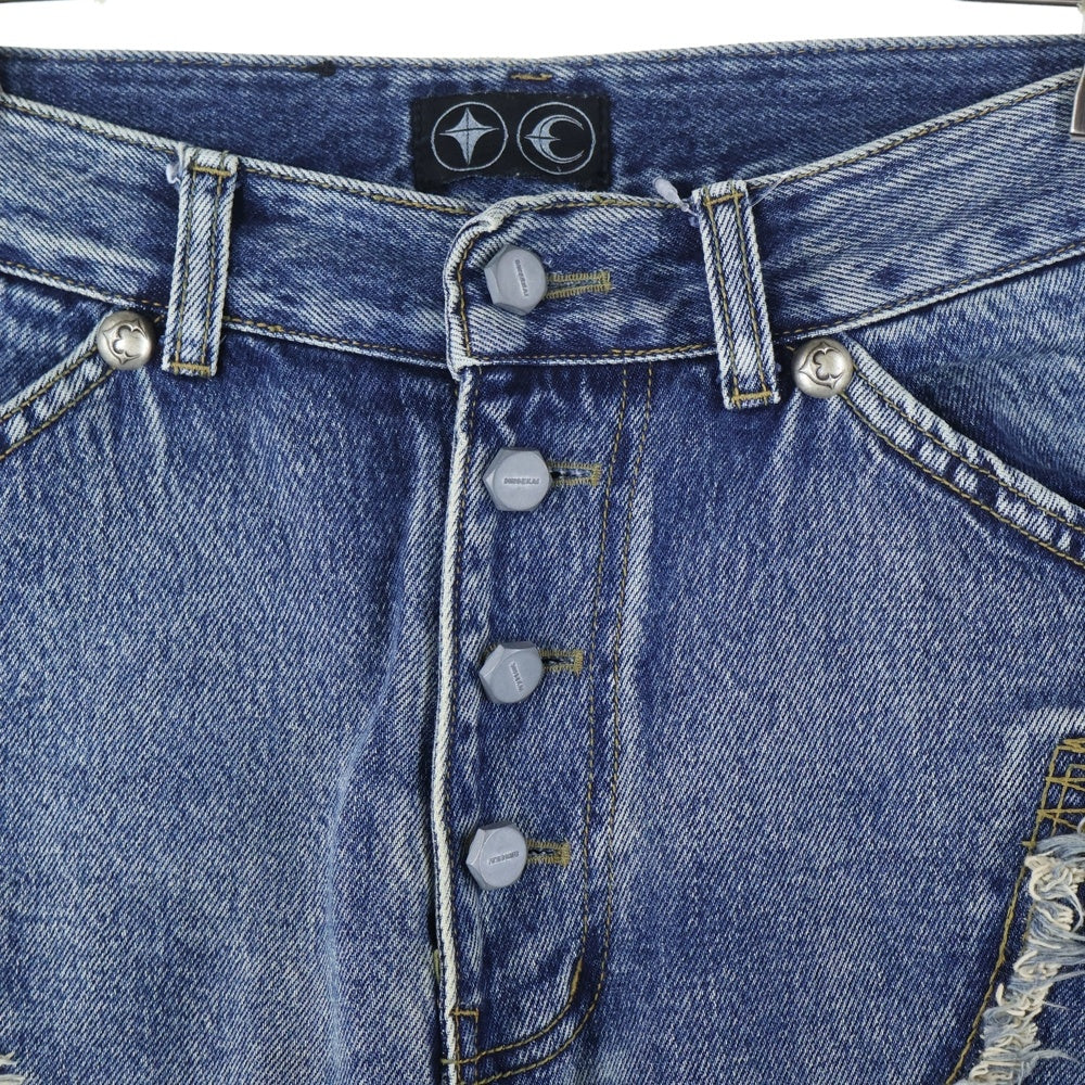 THUG CLUB(サグクラブ) TRIBLE DENIM PANTS トライバル デニムパンツ インディゴ TC23PT0701