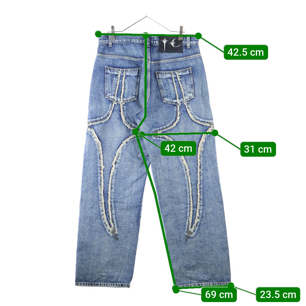 THUG CLUB(サグクラブ) TRIBLE DENIM PANTS トライバル デニムパンツ インディゴ TC23PT0701