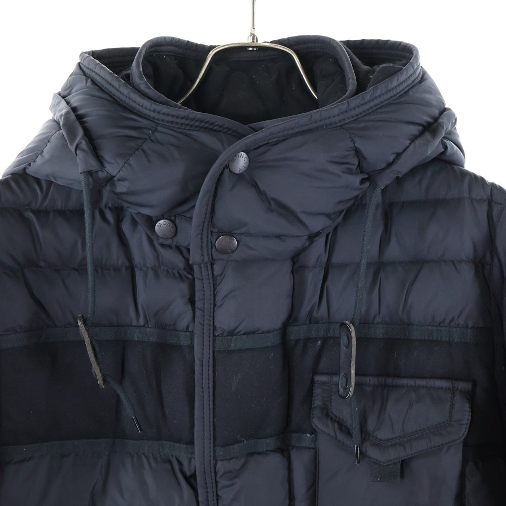 MONCLER(モンクレール) 18AW RYAN GIUBBOTTO 素材切替 フーディ ジップアップダウンジャケット ブラック D20914139285