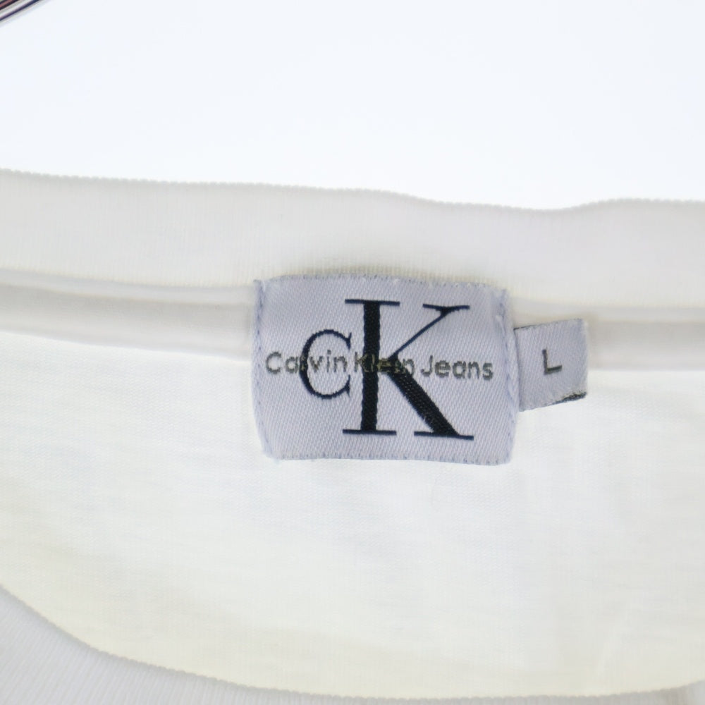 Calvin Klein Jeans(カルバンクラインジーンズ) Kate Moss ケイトモス クルーネック 長袖Tシャツ ロングスリーブ ホワイト
