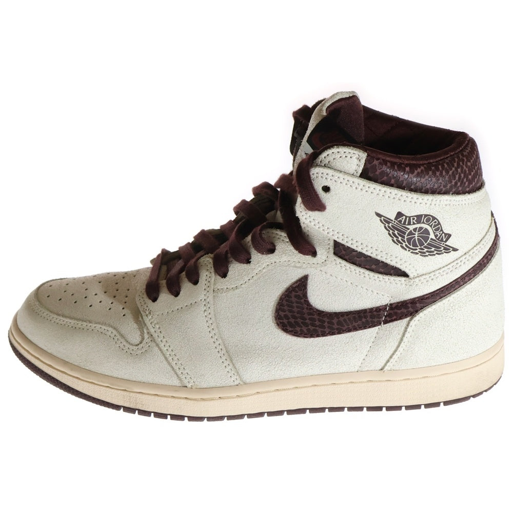NIKE(ナイキ) ×A MA MANIERE AIR JORDAN 1 RETRO HIGH OG SP アマ マニエール エアジョーダン1 ハイカットスニーカー ホワイト/ブラウン US11.5/29.5cm DO7097-100