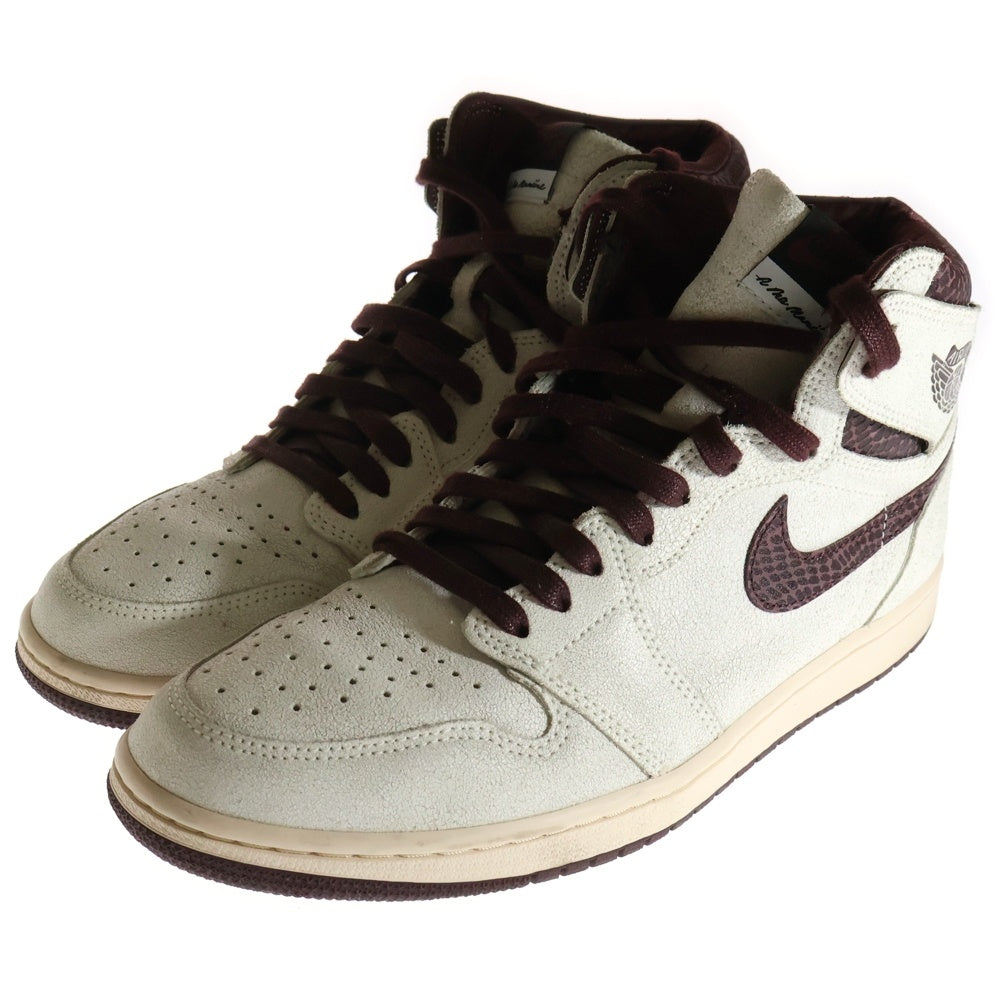 NIKE(ナイキ) ×A MA MANIERE AIR JORDAN 1 RETRO HIGH OG SP アマ マニエール エアジョーダン1 ハイカットスニーカー ホワイト/ブラウン US11.5/29.5cm DO7097-100