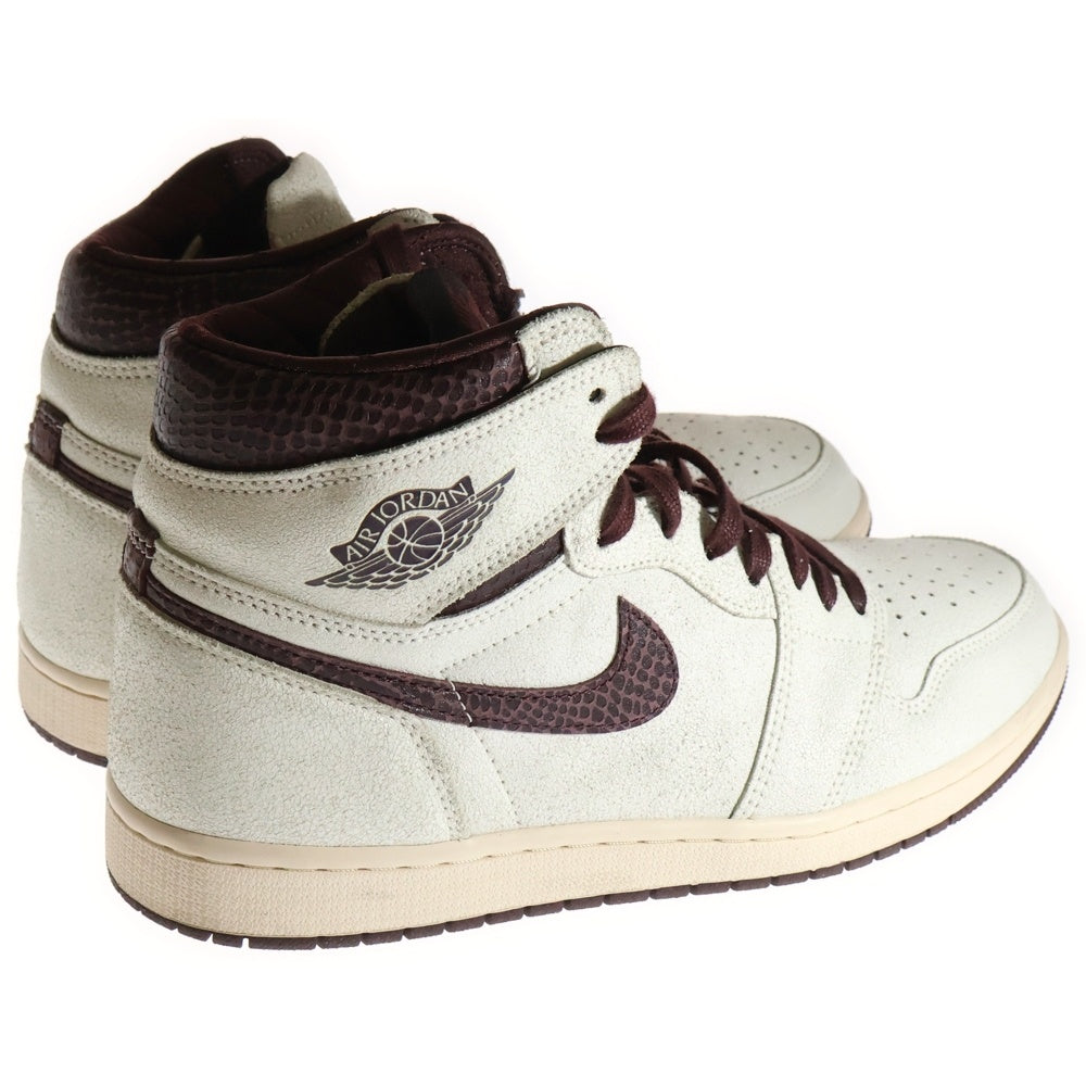 NIKE(ナイキ) ×A MA MANIERE AIR JORDAN 1 RETRO HIGH OG SP アマ マニエール エアジョーダン1 ハイカットスニーカー ホワイト/ブラウン US11.5/29.5cm DO7097-100