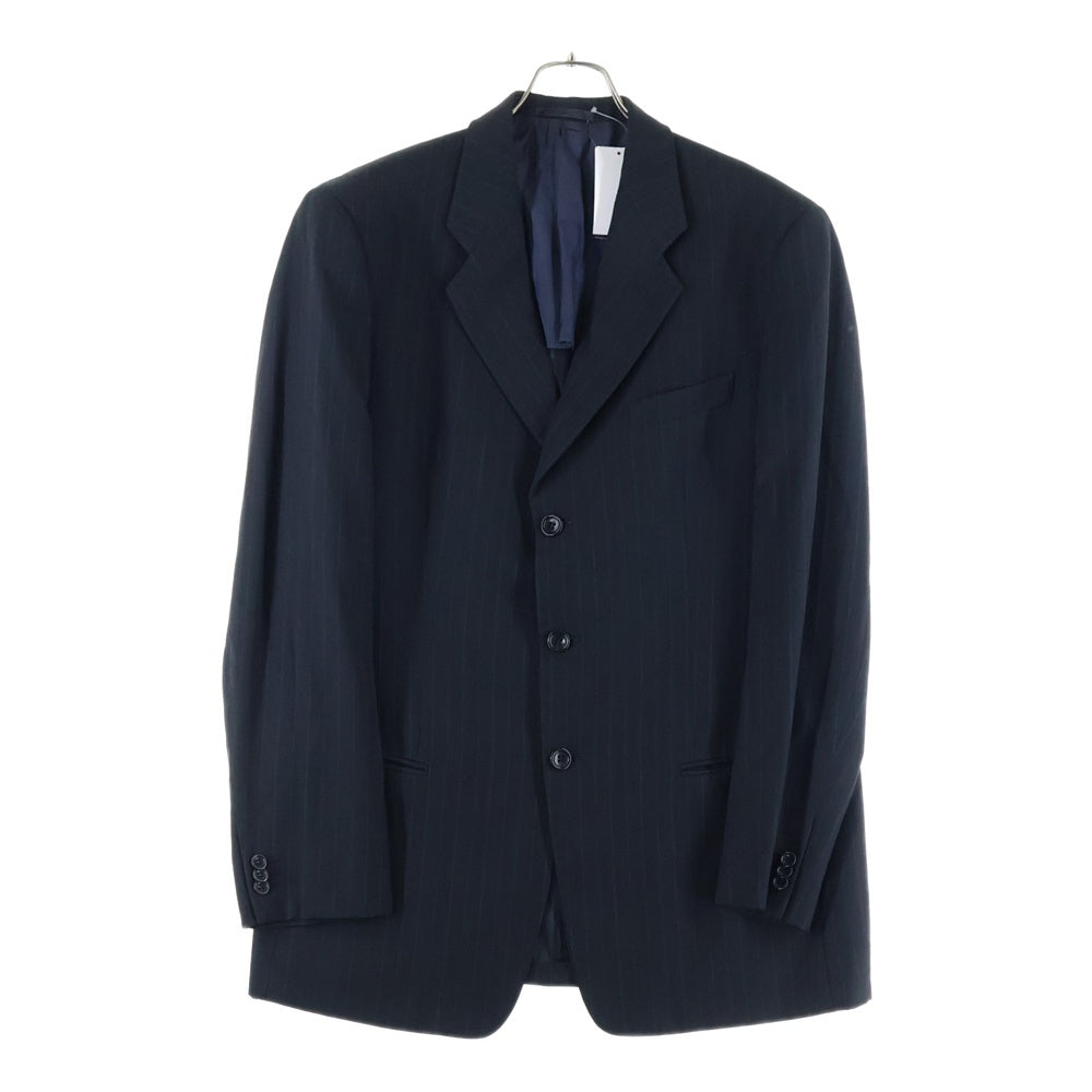 ARMANI COLLEZIONI(アルマーニ コレツィオーニ) セットアップ ノッチドラペル ペンシルストライプ柄 テーラードジャケット スラックスパンツ ブラック