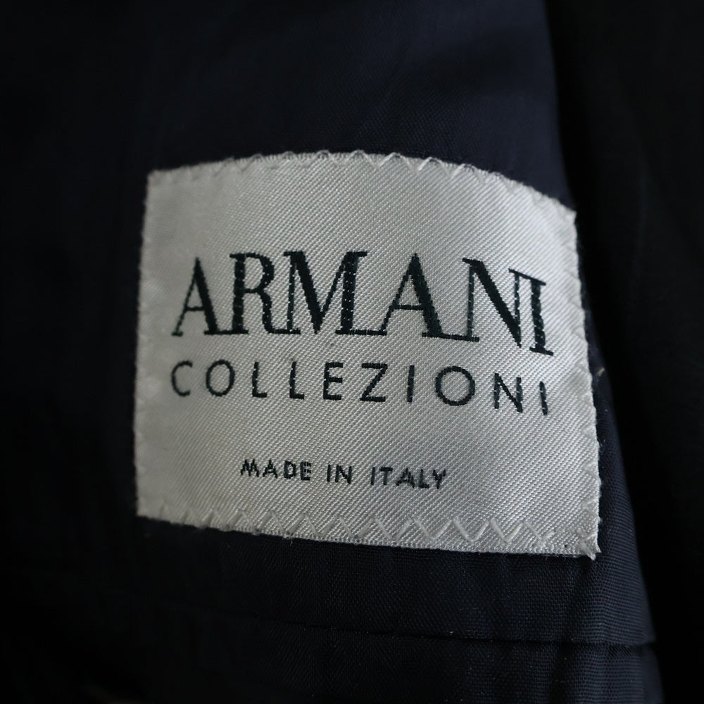 ARMANI COLLEZIONI(アルマーニ コレツィオーニ) セットアップ ノッチドラペル ペンシルストライプ柄 テーラードジャケット スラックスパンツ ブラック