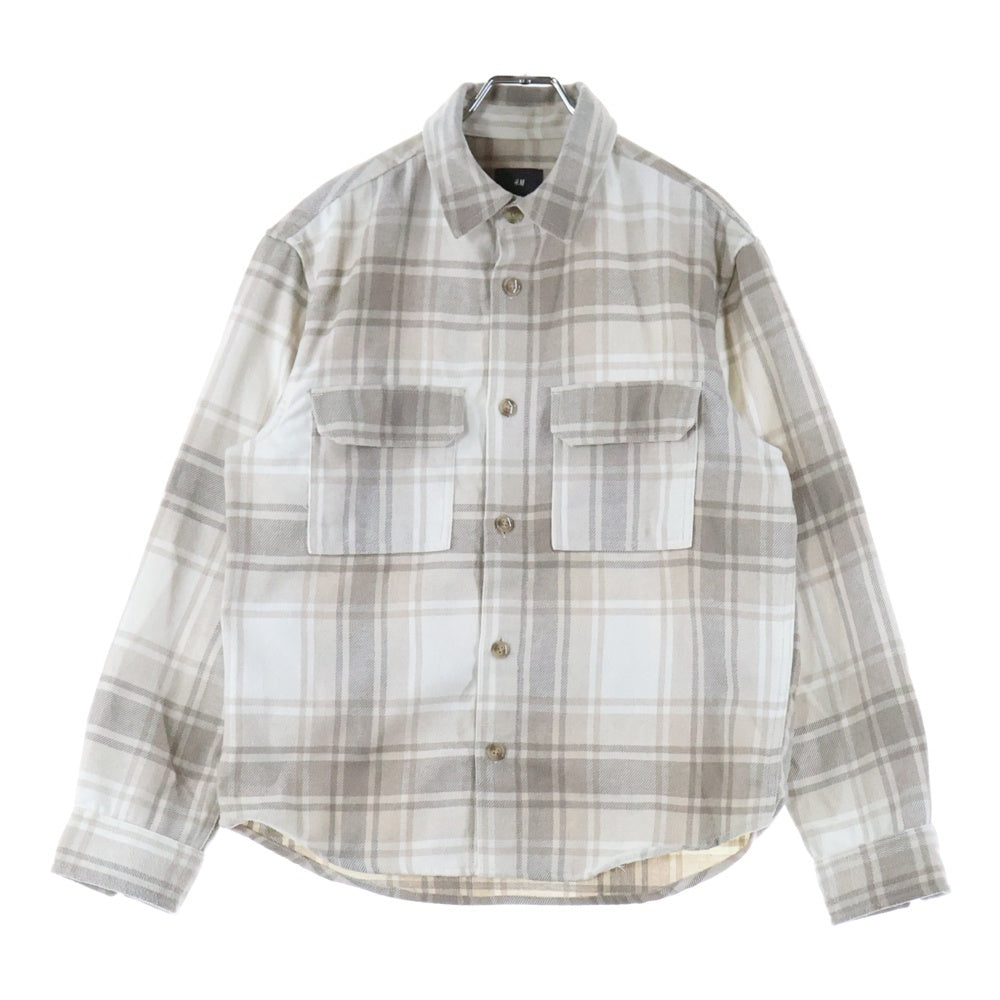 NO BRAND(ノーブランド) H&M チェックシャツ ベージュ/ブラウン