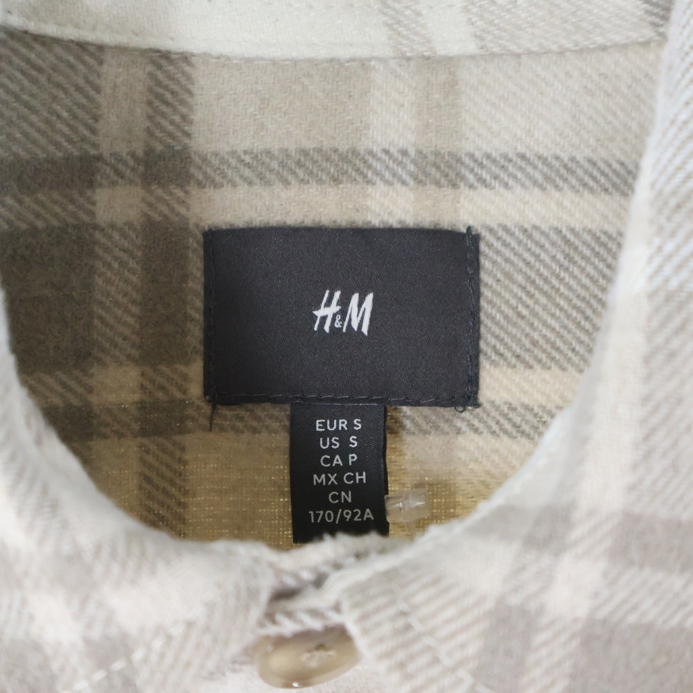 NO BRAND(ノーブランド) H&M チェックシャツ ベージュ/ブラウン