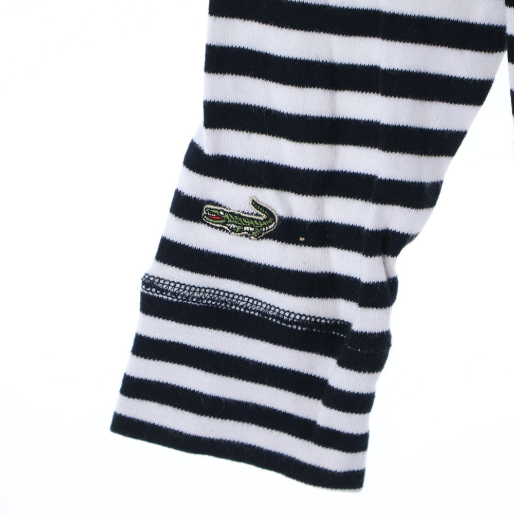 NO BRAND(ノーブランド) CROCODILE モックネック 長袖Tシャツ ブラック/ホワイト