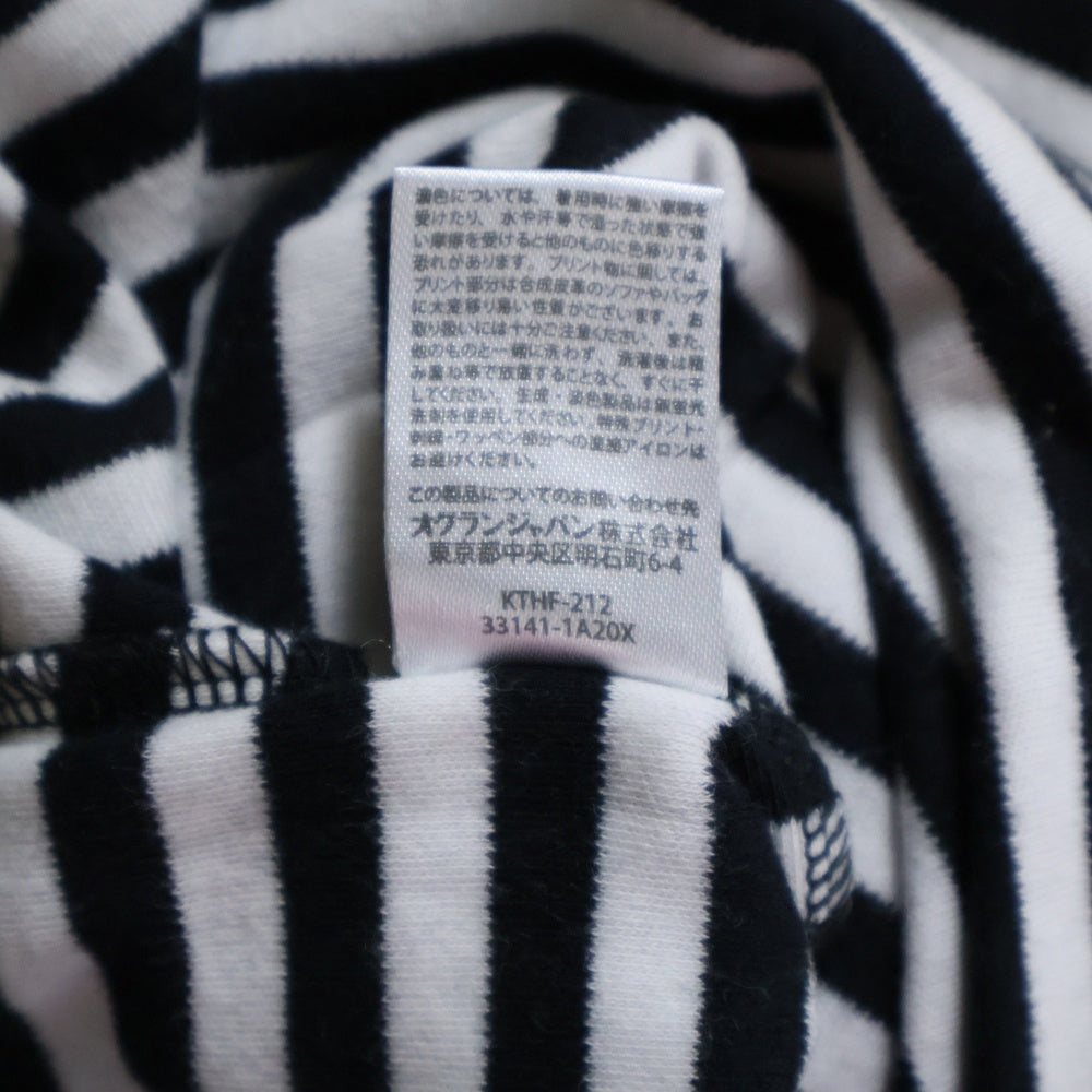 NO BRAND(ノーブランド) CROCODILE モックネック 長袖Tシャツ ブラック/ホワイト