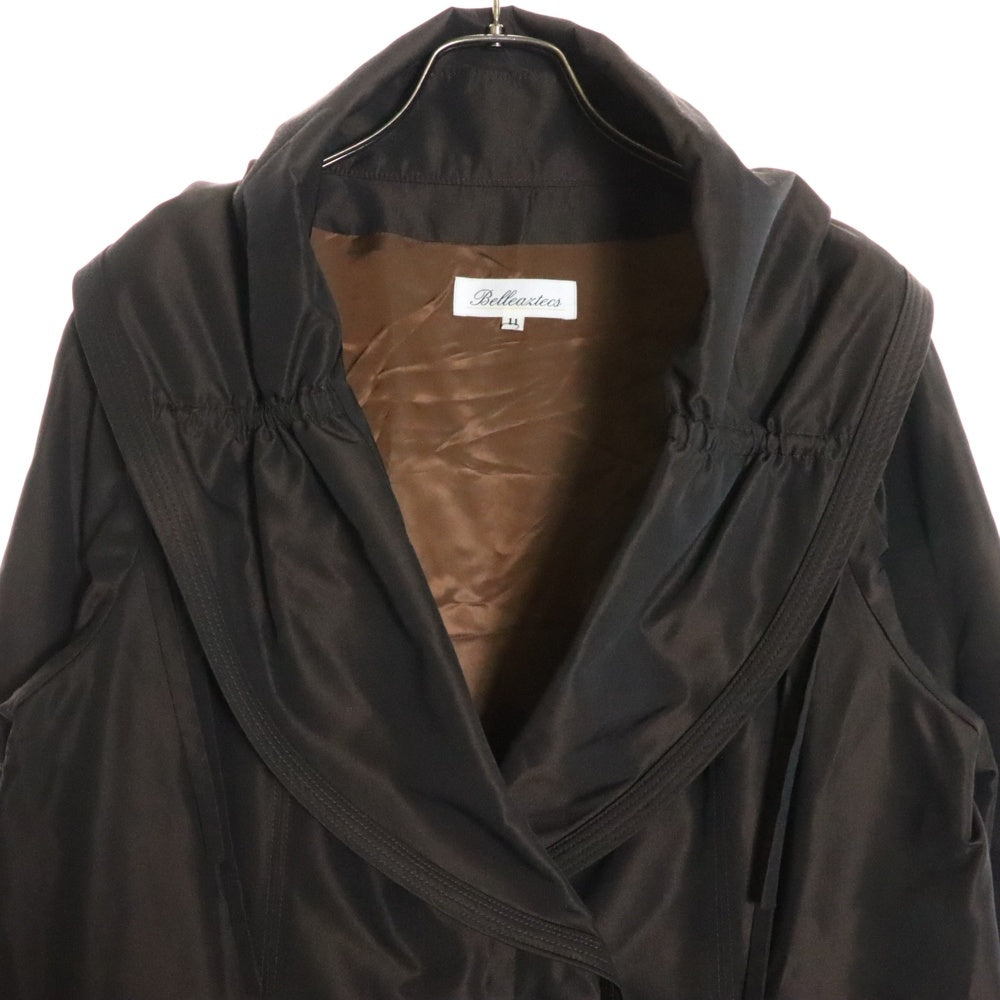 NO BRAND(ノーブランド) ベルアシタカ ロングコート ブラウン