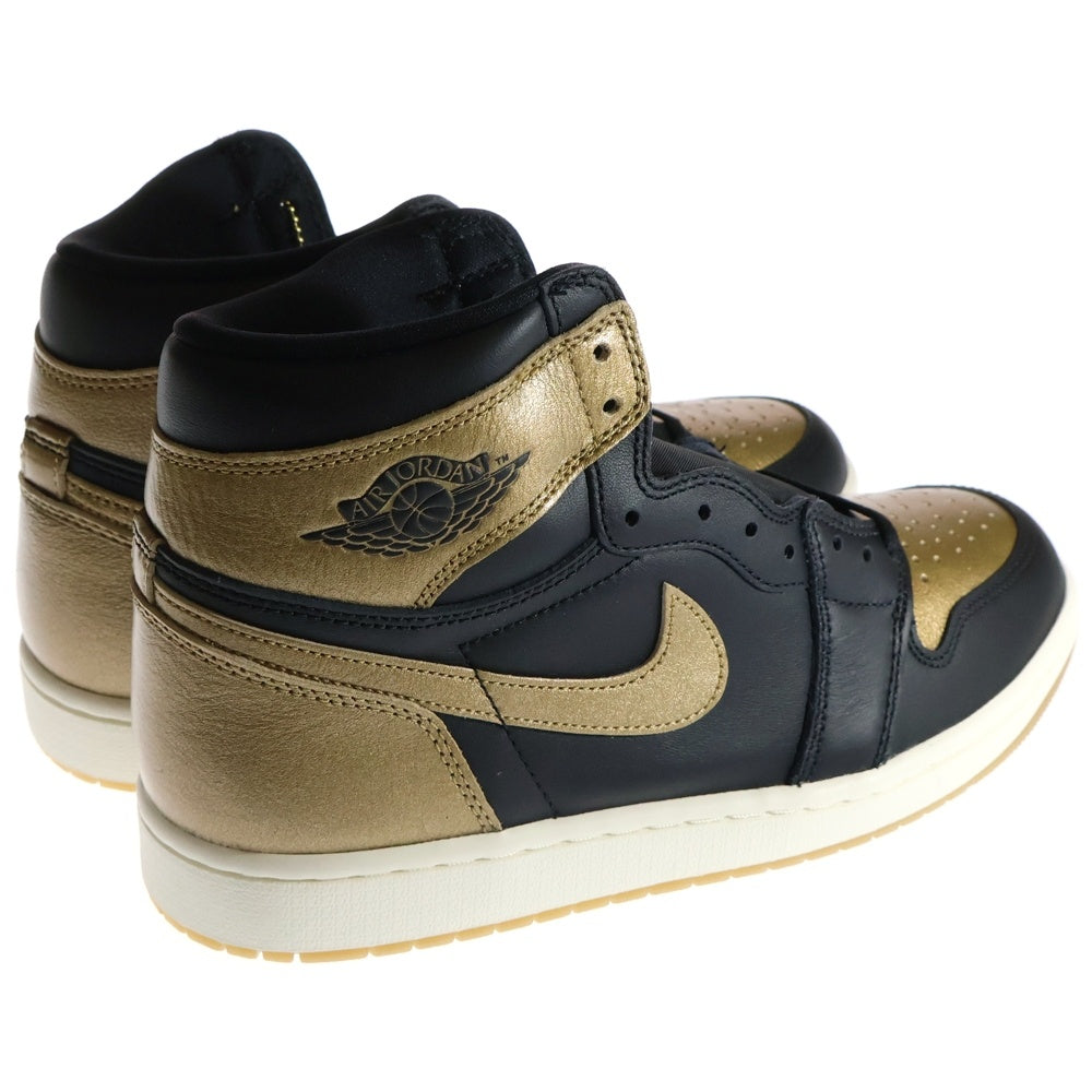 NIKE(ナイキ) AIR JORDAN 1 RETRO HIGH OG BLACK AND GOLD エアジョーダン1 ハイカットスニーカー ブラック/ゴールド US9.5/27.5cm DZ5485-071