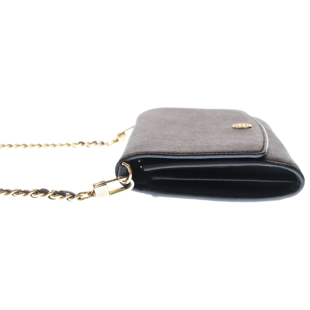 TORY BURCH(トリー バーチ) ダブルT チェーン ショルダーバッグ レザー ブラック