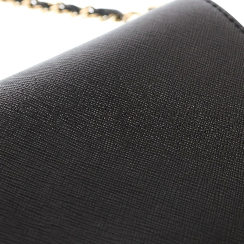 TORY BURCH(トリー バーチ) ダブルT チェーン ショルダーバッグ レザー ブラック