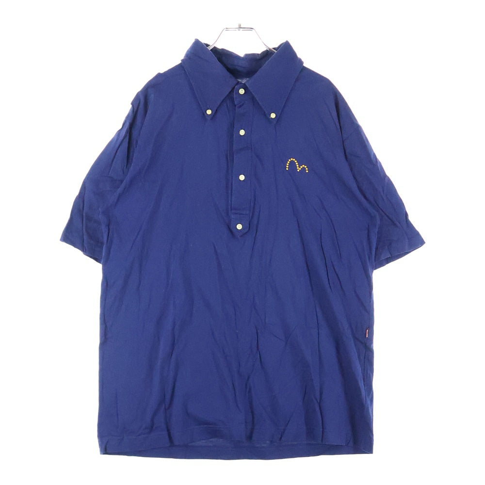 EVISU(エビス) カモメ ボタンダウン 半袖シャツ ポロシャツ ネイビー