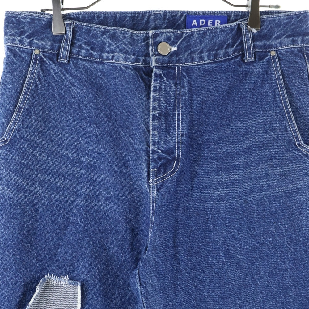 ADER ERROR(アーダーエラー) 18AW 切りっぱなし デニムパンツ インディゴ