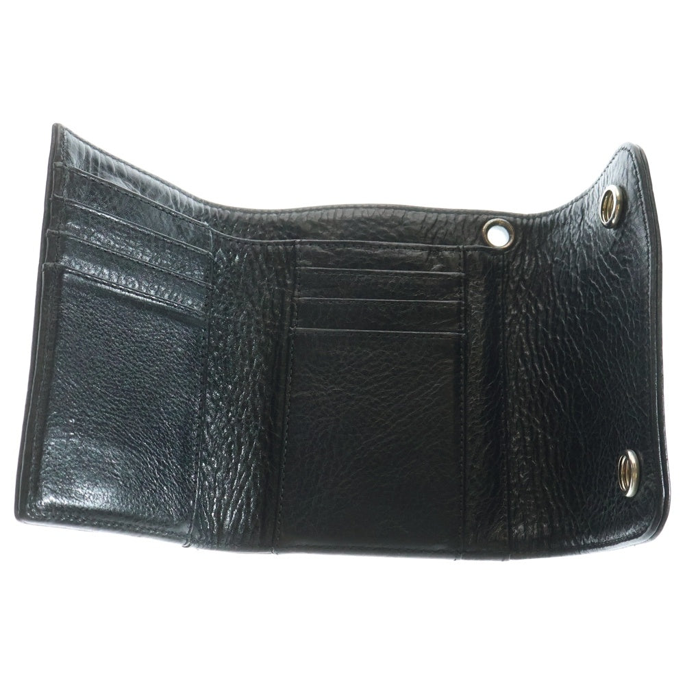 CHROME HEARTS(クロムハーツ) WAVE MINI ウェーブミニ レザーウォレット 財布 ブラック BCA373