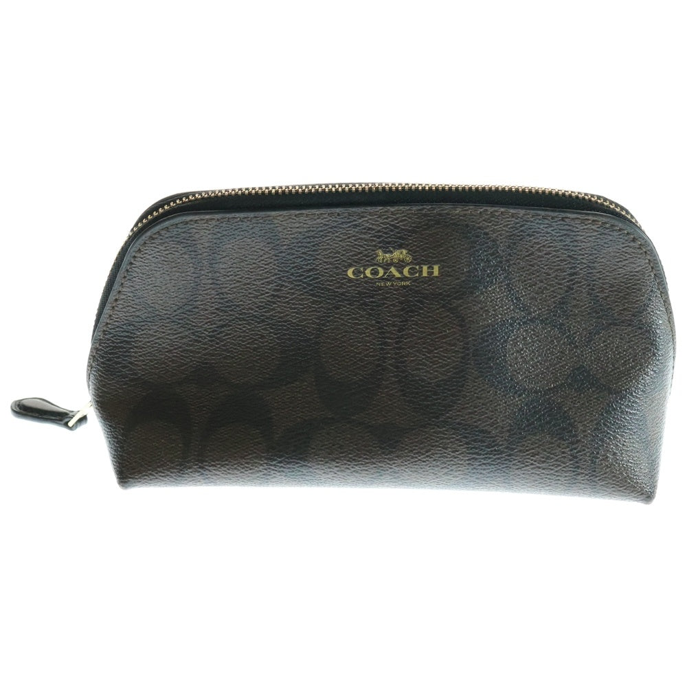 COACH(コーチ) シグネチャー コスメティック ポーチ ブラウン F53385