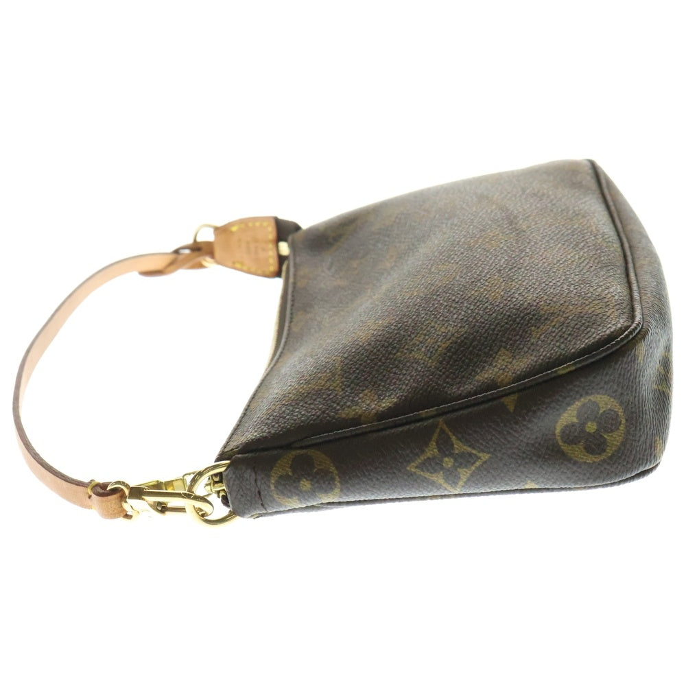 LOUIS VUITTON(ルイヴィトン) ポシェットアクセソワール モノグラム PVC レザー アクセサリーポーチ ハンドバッグ ゴールド金具 ブラウン